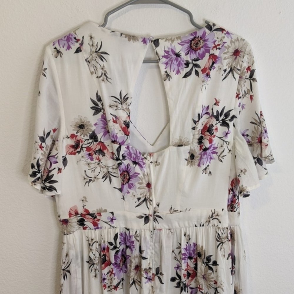 Torrid Maxi Skirt Romper Ivory Floral 14 NWT - Picture 7 of 7